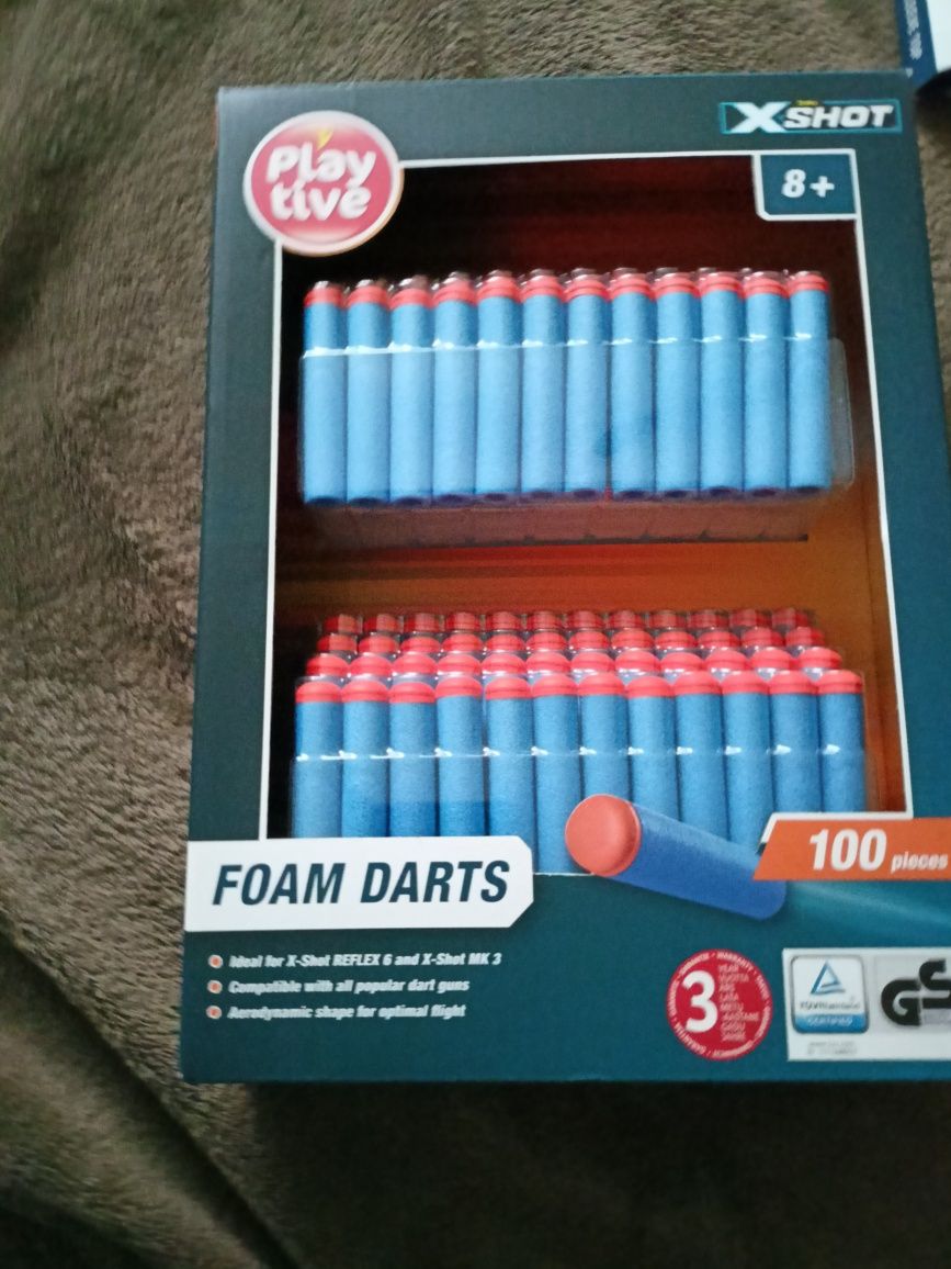 Foam darts 100 sztuk naboje strzałki do nerfa