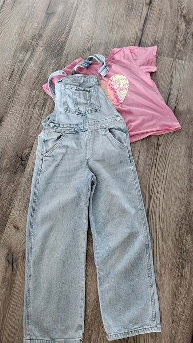 Dżinsowe ogrodniczki kombinezon H&M 120r