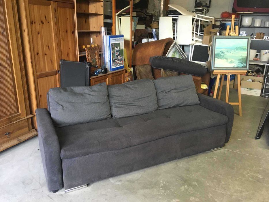 Wersalka sofa rozkładana szara