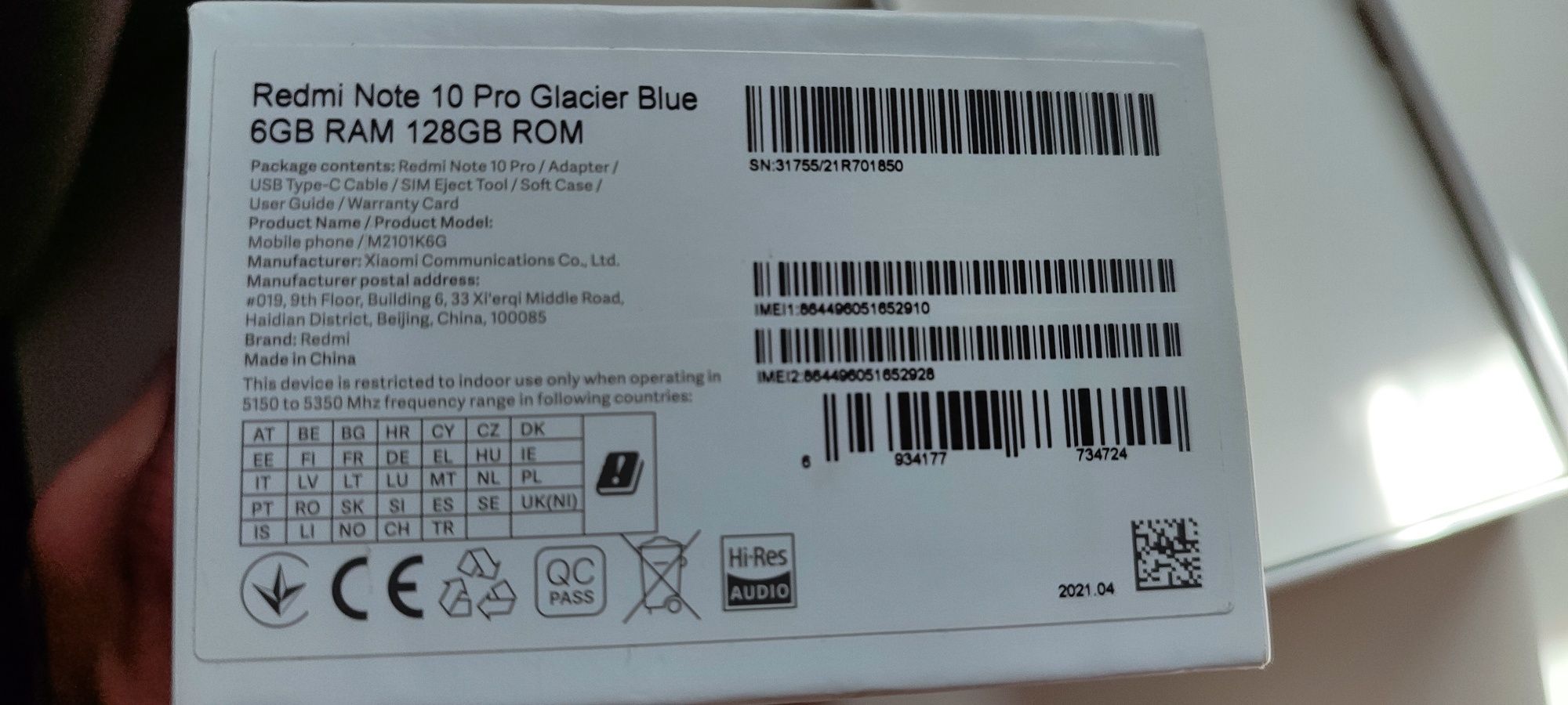 Xiaomi redmi note 10 pro 6/128gb