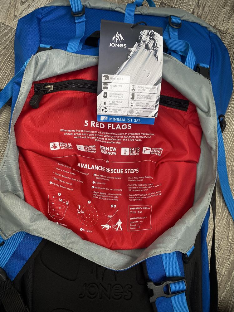 Рюкзак Tурестичний Jones Minimalist 35 Blue Originsls