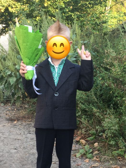 Піджак темно-сірого кольору, 134 см