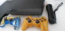 PS3 slim 1TB dysk ponad 1000 gier 2x pady 1x move wonderbook + kamera