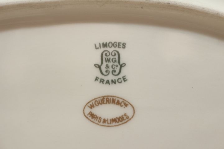 Travessa Oval Porcelana W. Guérin & Cª Paris & Limoges 40 cm XIX