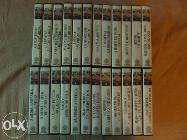 Colecção EGIPTO (Planeta Agostini) 8 Volumes e 24 Cassetes VHS
