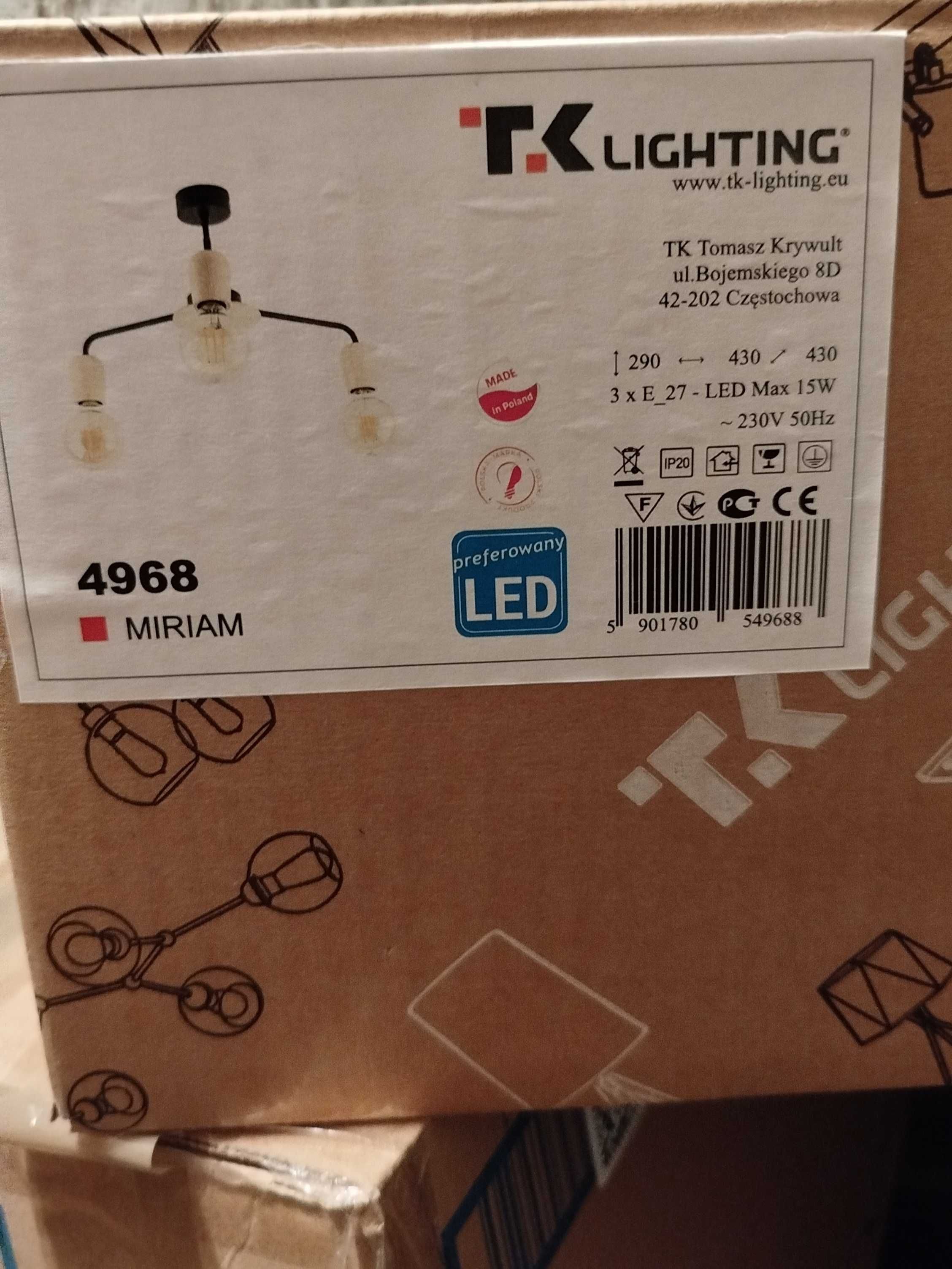 Żyrandol na 3 żarówki TK lighting