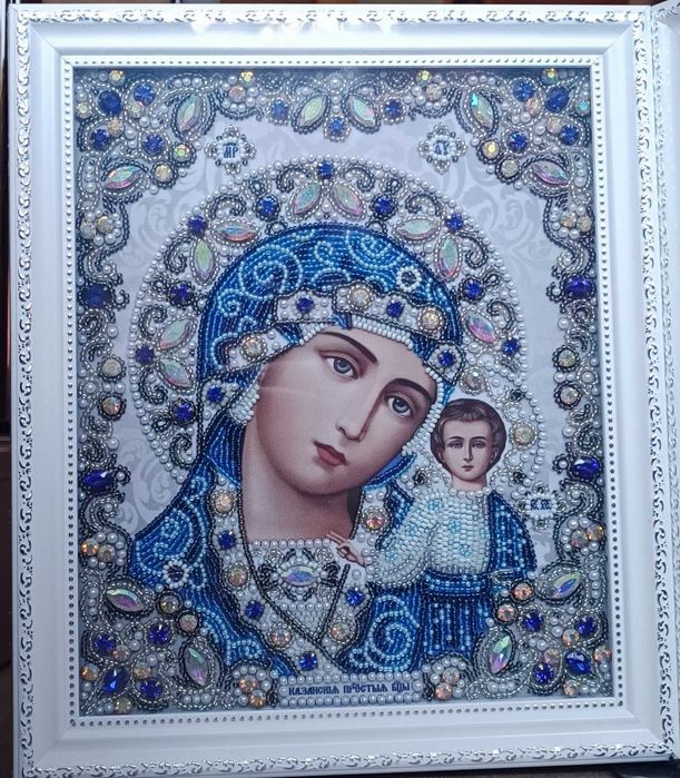 Вінчальні ікони з бісеру