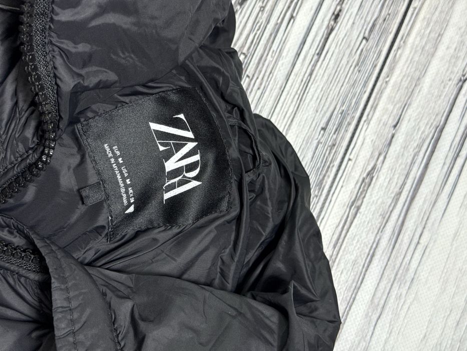 Жилетка Zara оригинал удлинённая  чёрная размер M женская