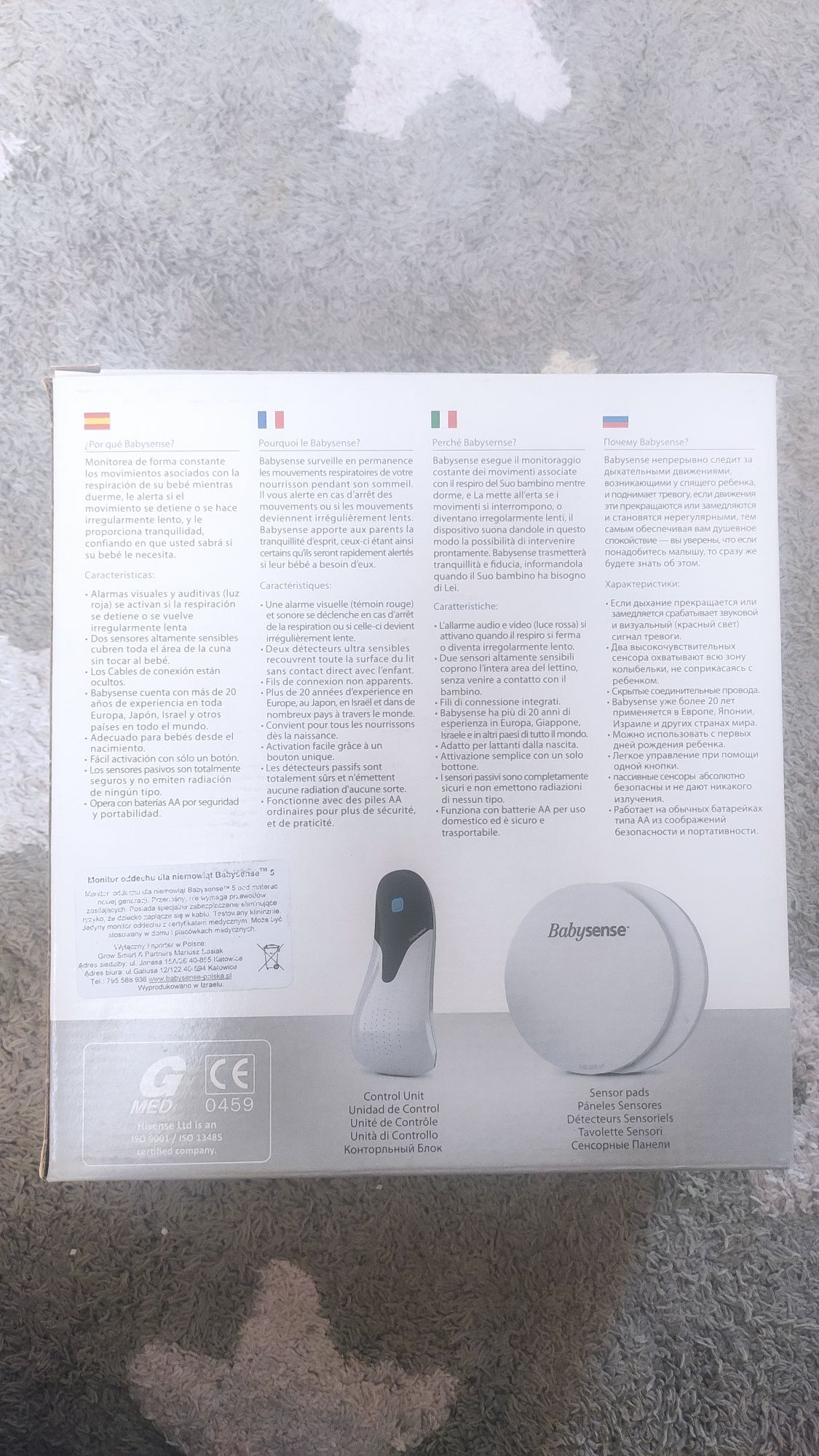 Monitor ruchu i oddechu Babysense 5