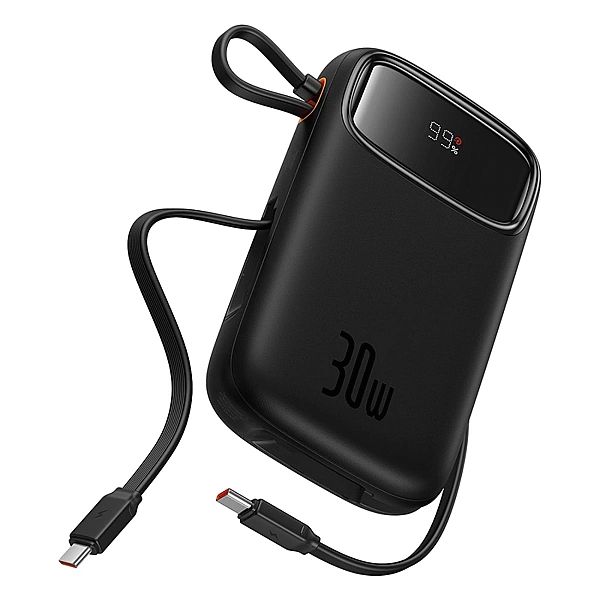 Powerbank Baseus QPow 2/20000mAh 30W z 2 wbudowanymi kablami USB-C - c