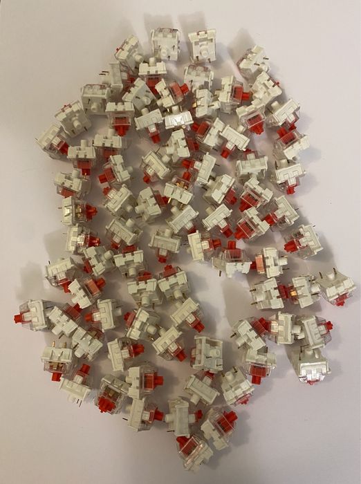 Красные свитчи ajazz ak820 max 82шт