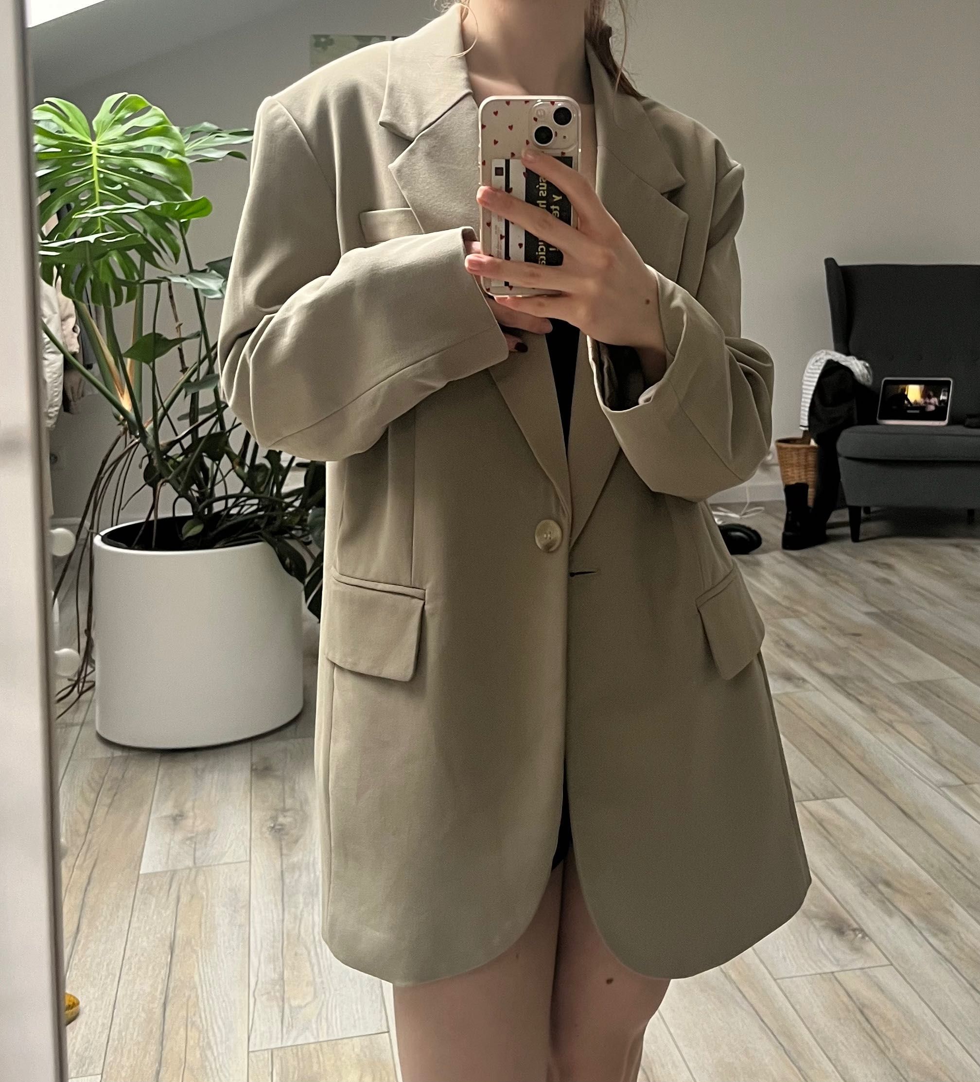 marynarka khaki S oversize