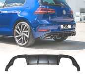 DIFUSOR TRASEIRO VW GOLF 7.5 17-20 LOOK R GTI PRETO