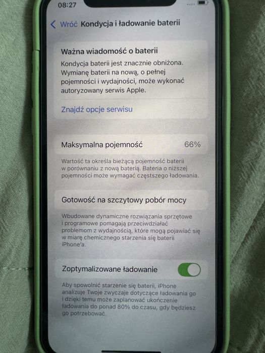 iPhone 11 Pro w kolorze Midnight Green, wersja 64GB