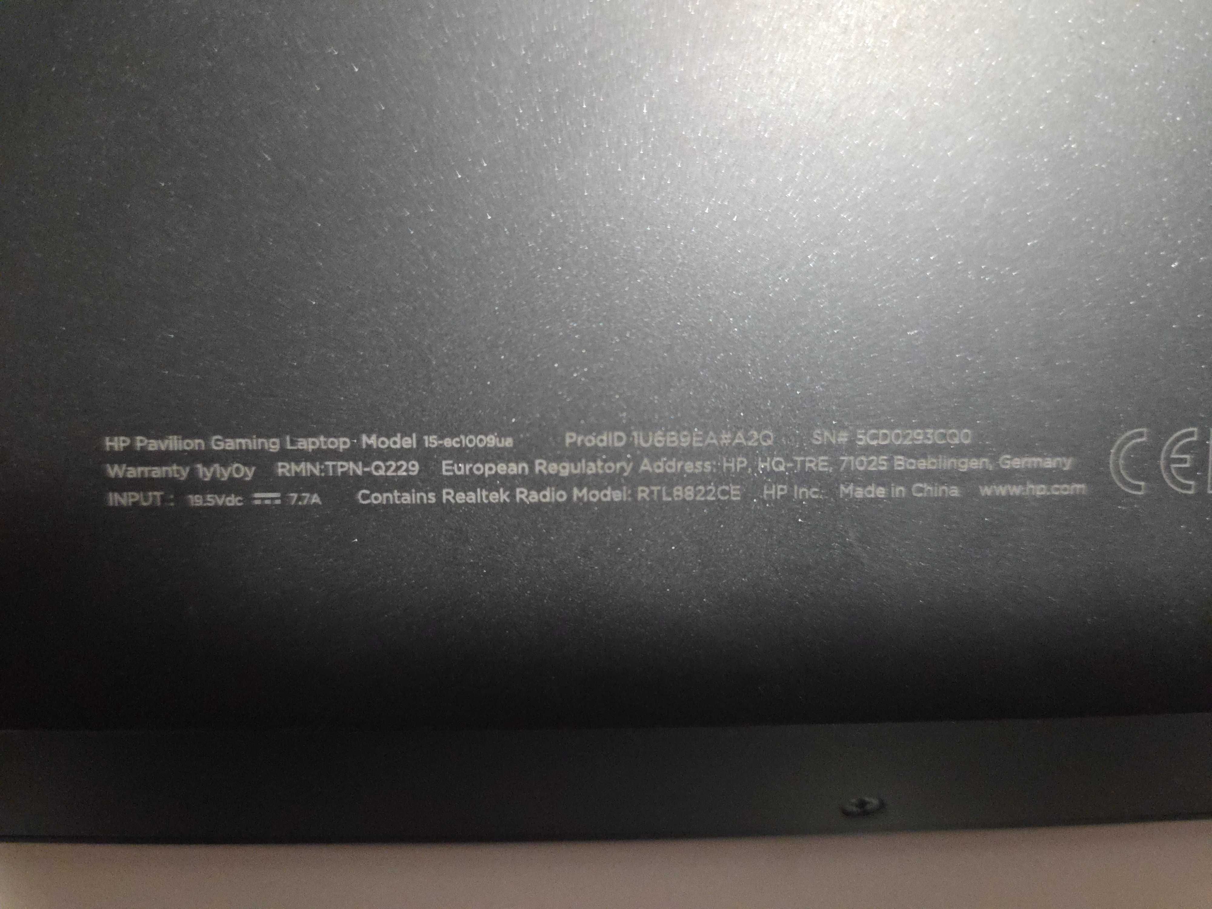 Ноутбук HP Pavilion 15-ec1009ua Ryzen5 4600H 16ГБ SSD512 GTX1650Ti