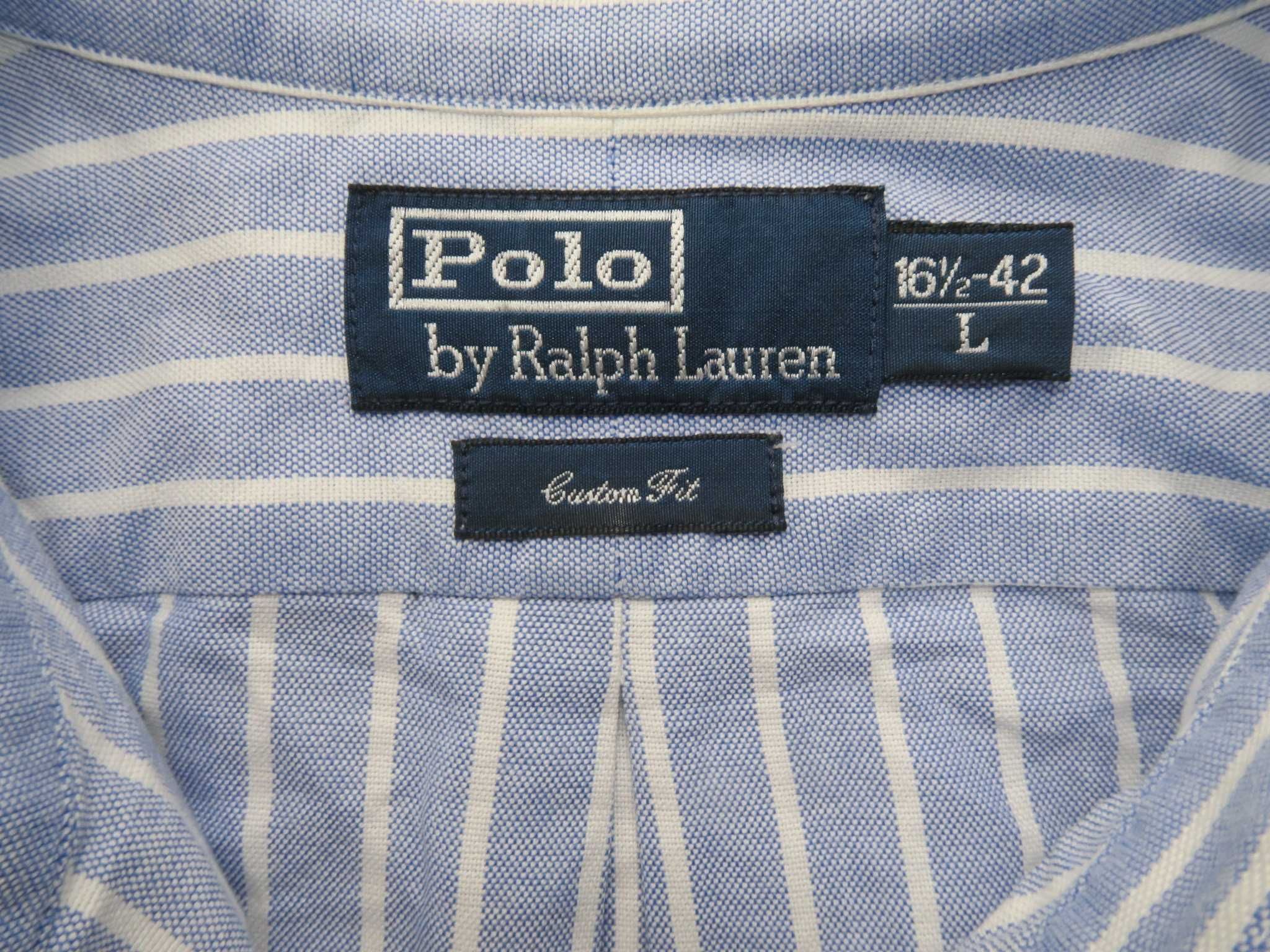 Ralph Lauren koszula w paski multicolor logo 16 1/2-42 L/XL