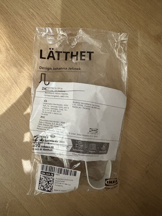 LÄTTHET Haczyk i zacisk, 4 sztuki, IKEA