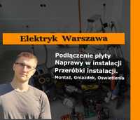 Elektryk Warszawa. Montaź Oświetlenia. Podłączenie płyty.