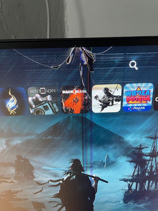 Monitor LG uszkodzony