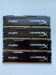 Память Kingston DDR3-1600 (32Gb) 4х8GB HyperX FURY Black HX316C10FB/8