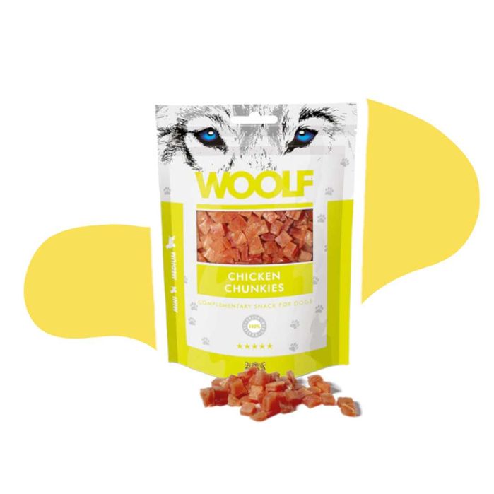 Woolf Chicken chunkies Kurczak 100g Przysmaki dla psa