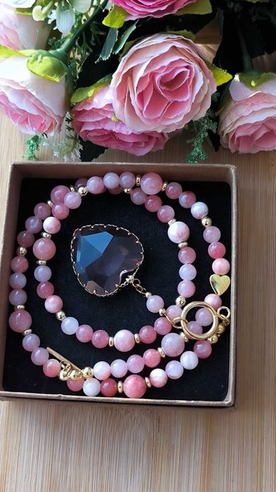 Wyjątkowy naszyjnik różowa namiętność