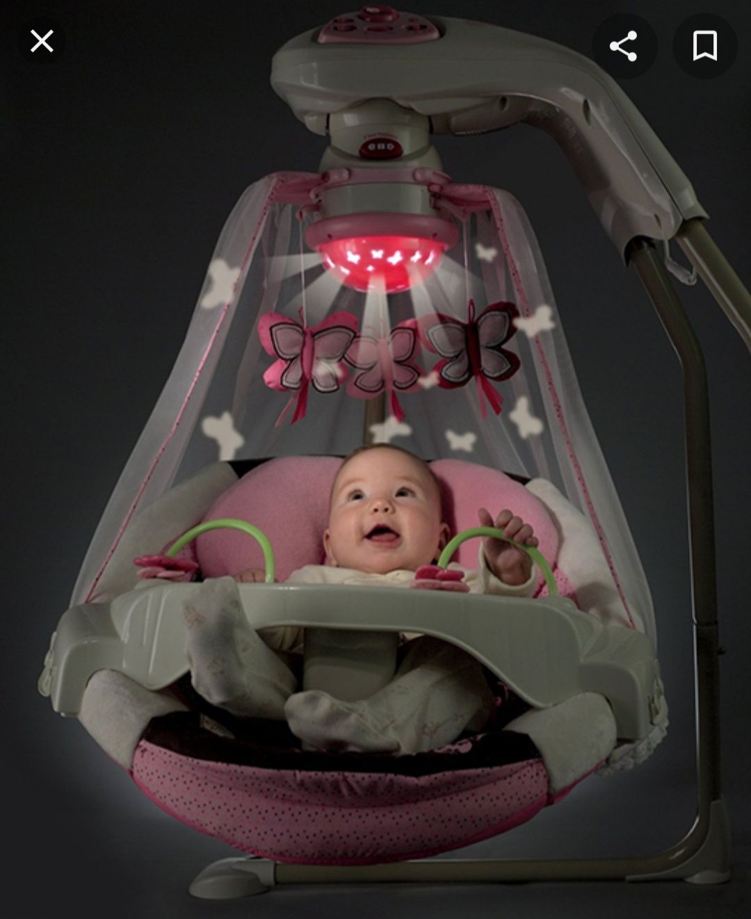 Колыбель - качели Fisher Price с проектором