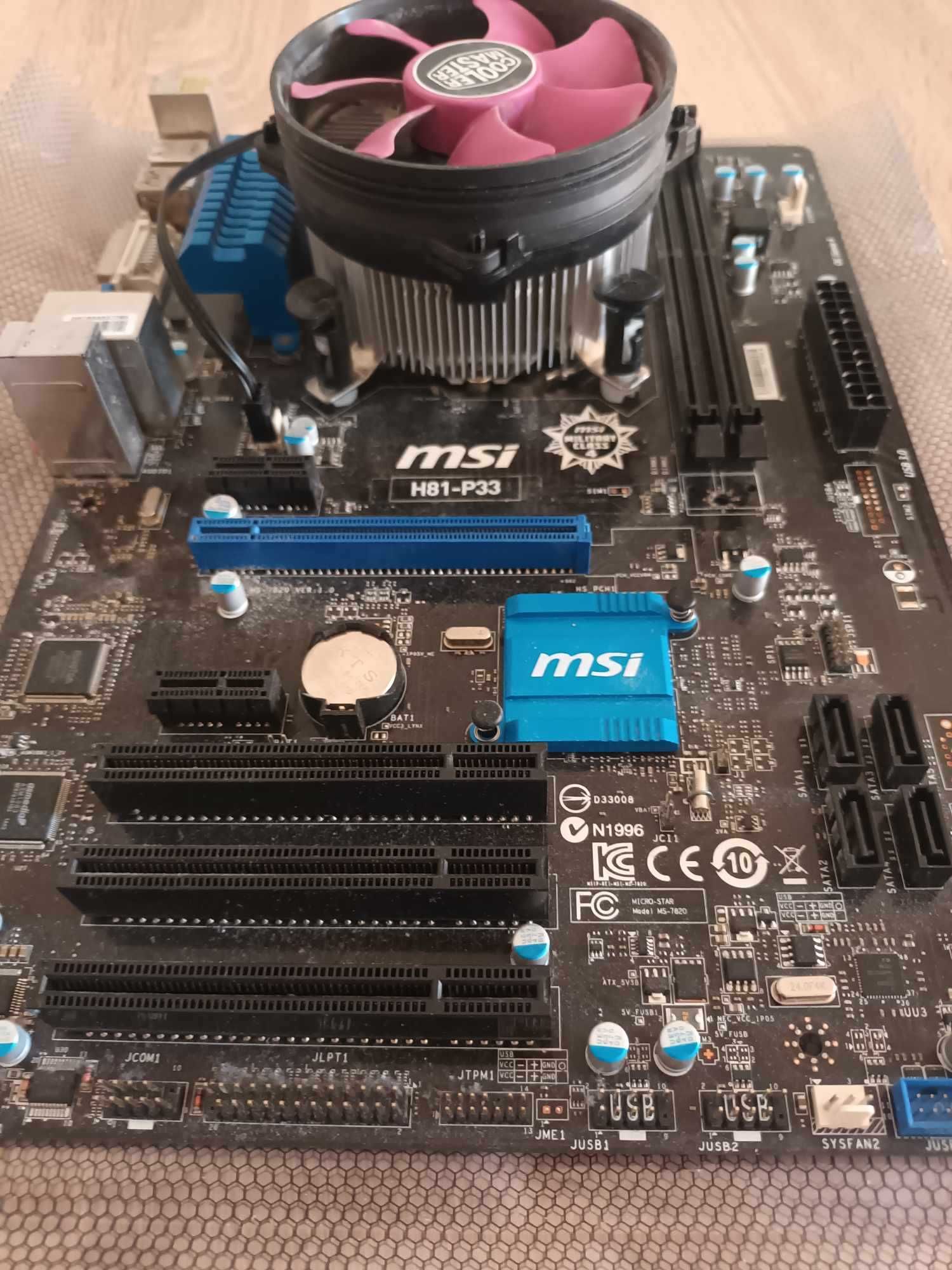 MSI H81M-P33 i5 4590 8GB RAM DDR3 1333mhz "też na częsci"