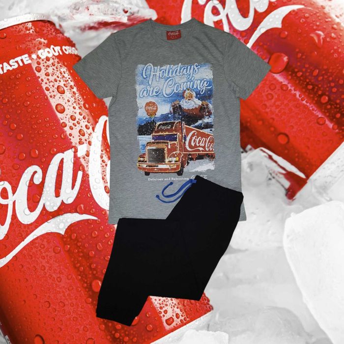 Домашний мужской комплект Coca Cola, пижама трикотаж Primark XS р-р