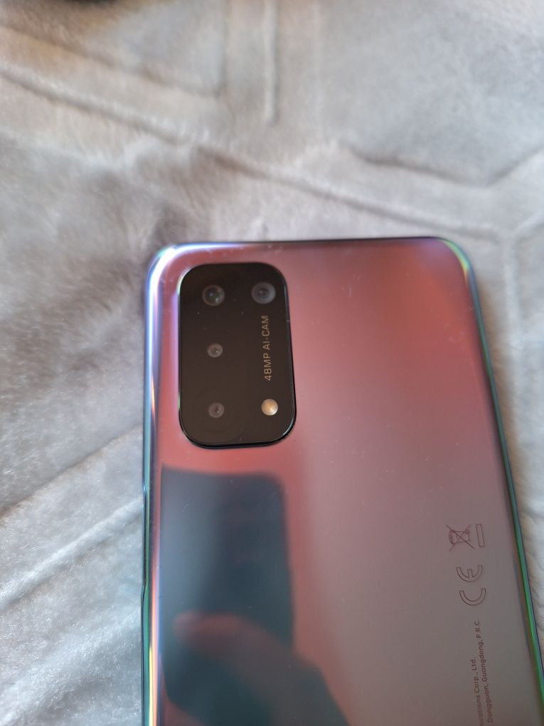 Oppo A54 5g telefon smartfon fioletowo niebieski ładowarka