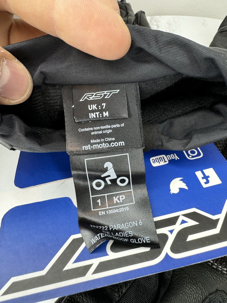Nowe Damskie Rękawice Motocyklowe RST M Paragon 6 Wodoodporne Turystyk