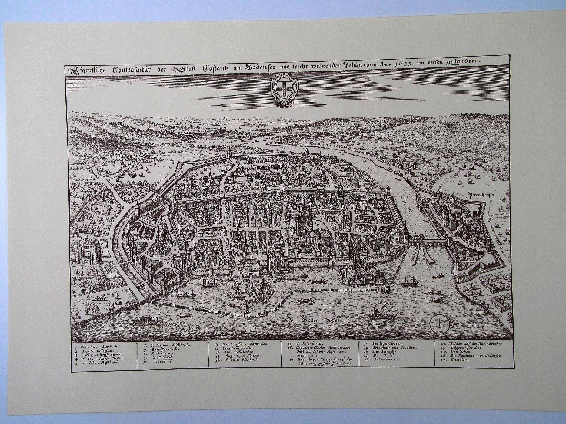 stara mapa grafika widok miasta papier czerpany 25