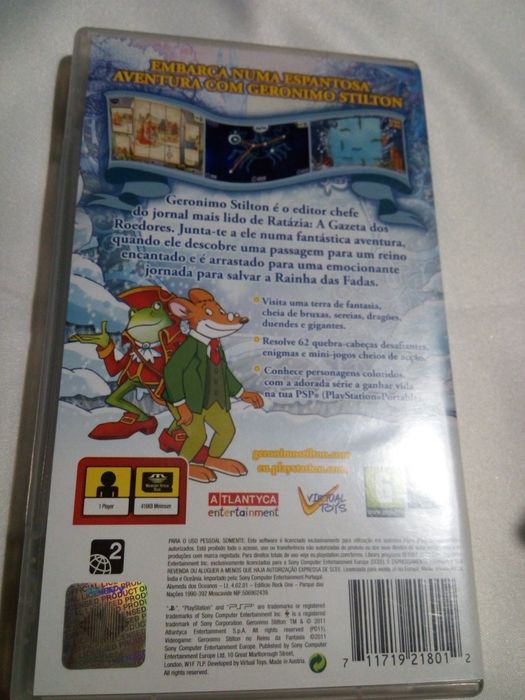 Jogo PSP Geronimo Stilton no Reino da Fantasia