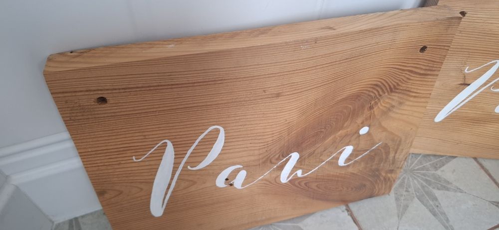 Tabliczki na krzesła Państwa Młody Ślub Wesele