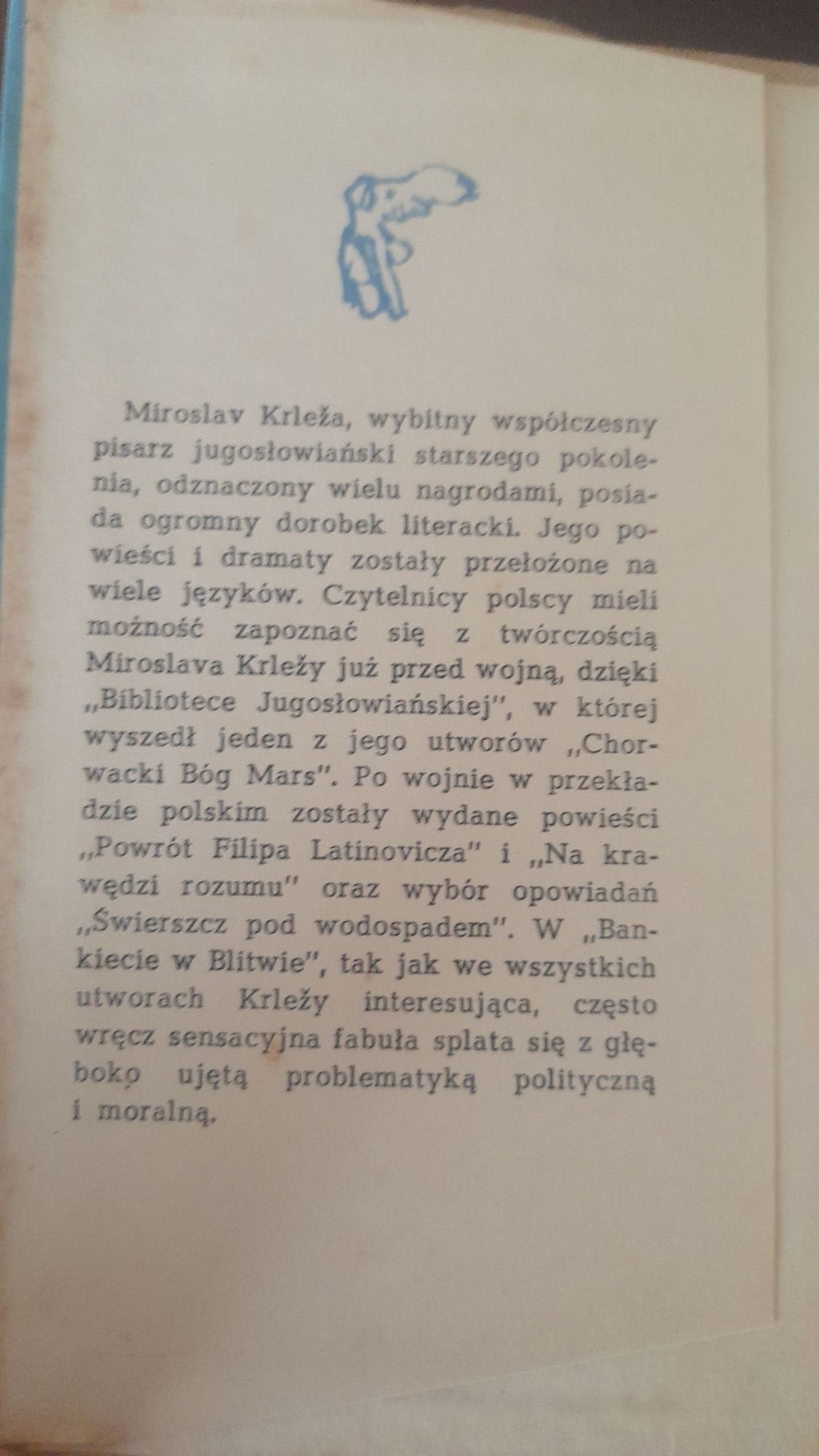 Bankiet w Blitwie, Miroslav Krleža