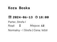 Bilet - „Kora. Boska” - Teatr Studio - Warszawa - 13.06.2024