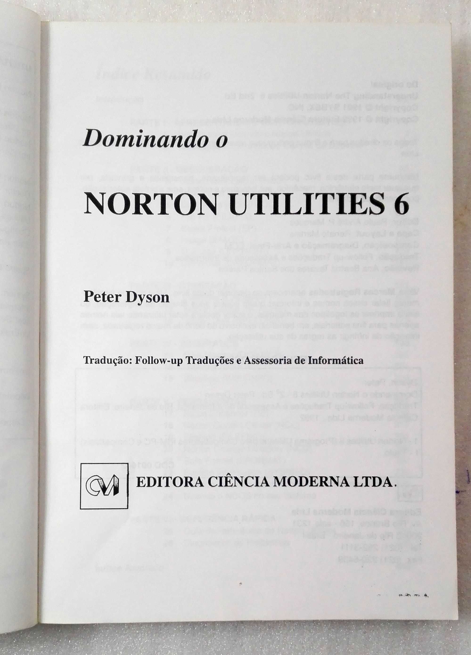 Livro Dominando o Norton Utilities 6