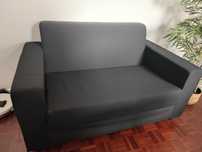 Sofá 2 lugares preto