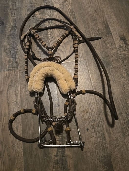 Хакамора з мотузковим оголів'ям та поводом