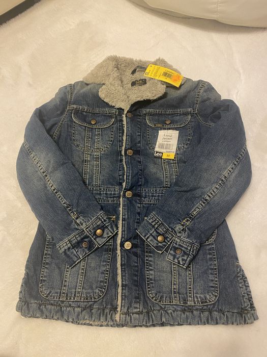 Nowa dzinsowa kurtka z misiem Lee