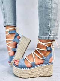 Espadryle Na Koturnie Marge L.blue