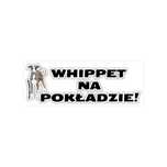 Naklejka na samochód z psem chart WHIPPET NA TO
