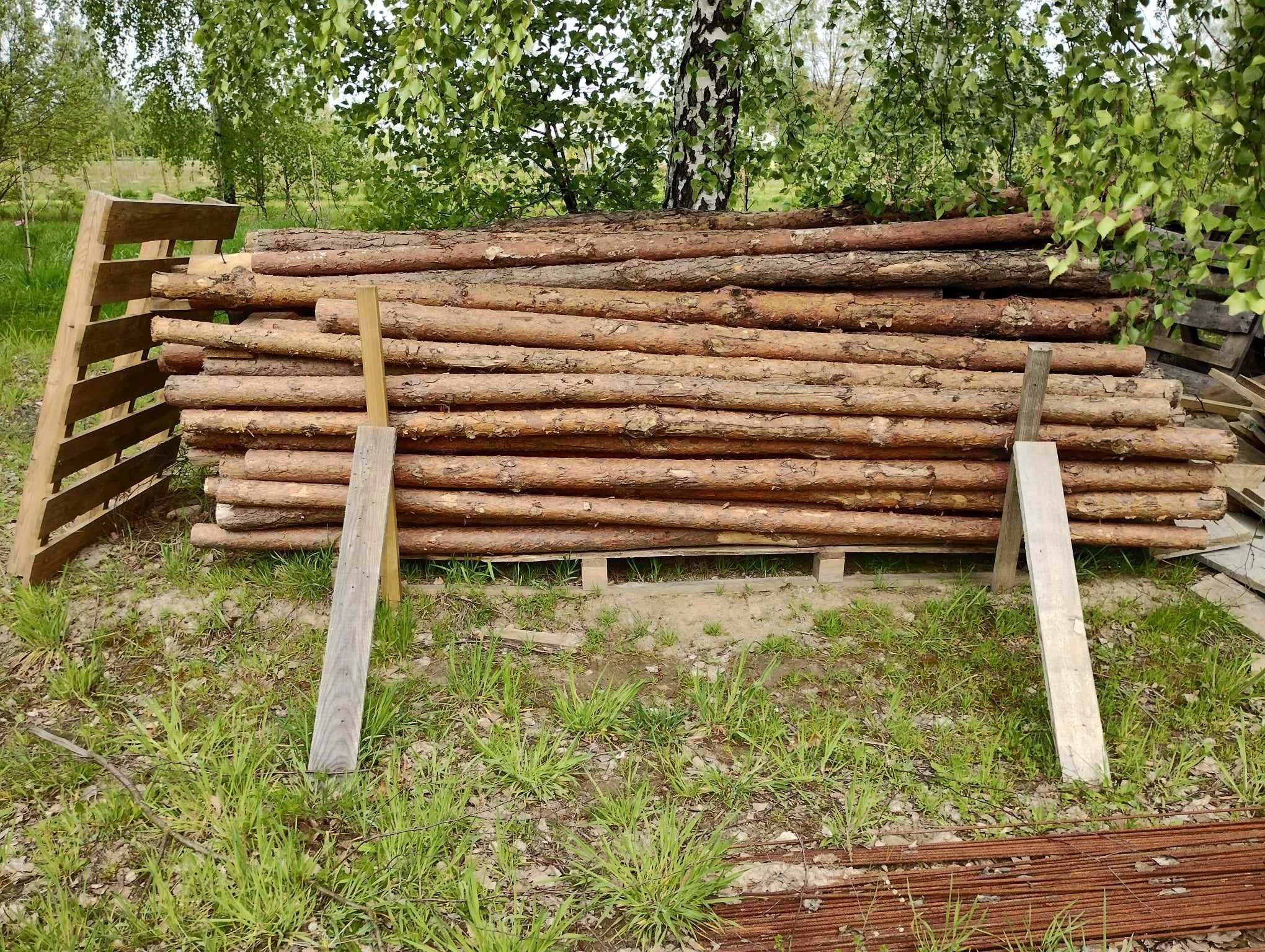 Stemple budowlane, słupki na ogrodzenie