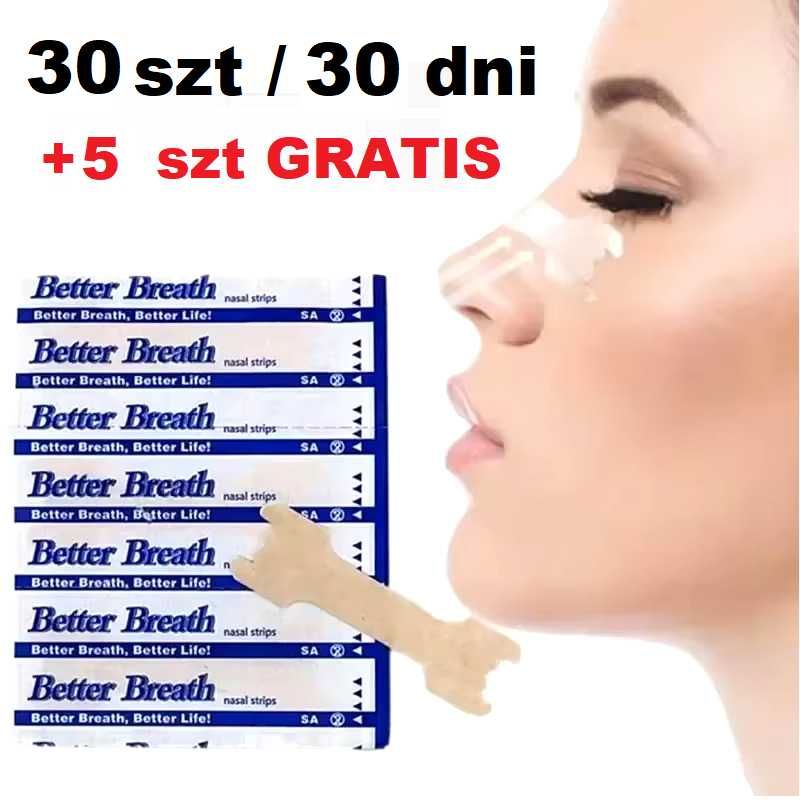Plastry na nos Better Breath 30szt + 5 Gratis