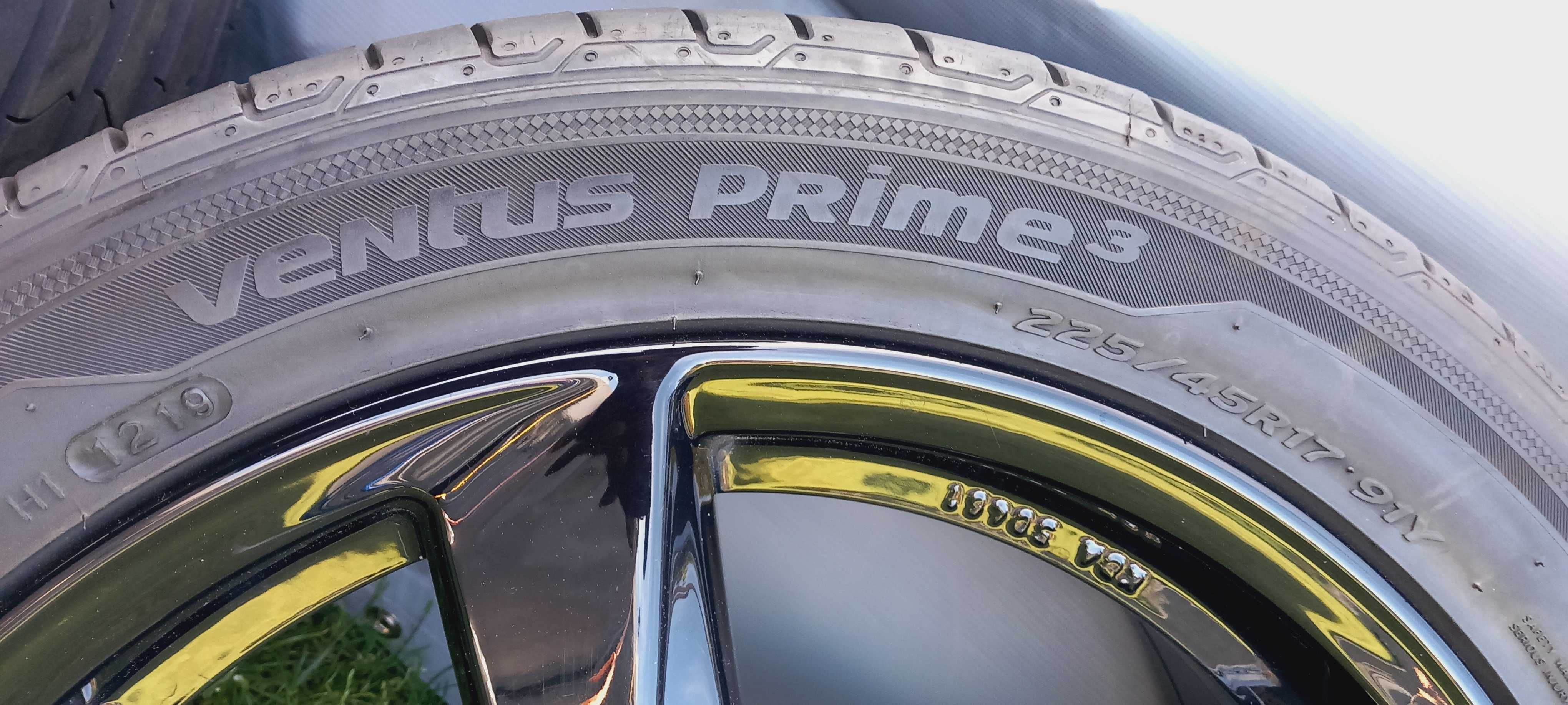 Opony lato 4x HANKOOK 225/45R17 91Y , 2019r. Stan bdb