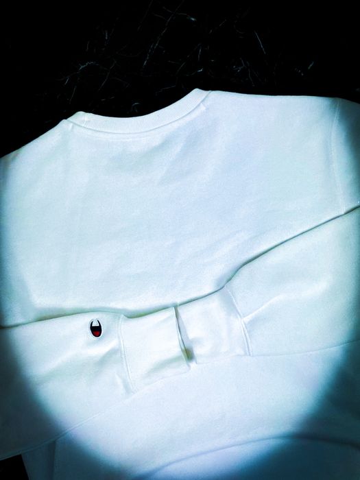 Nowa Biała Męska Bluza «Champion» Sweter / S