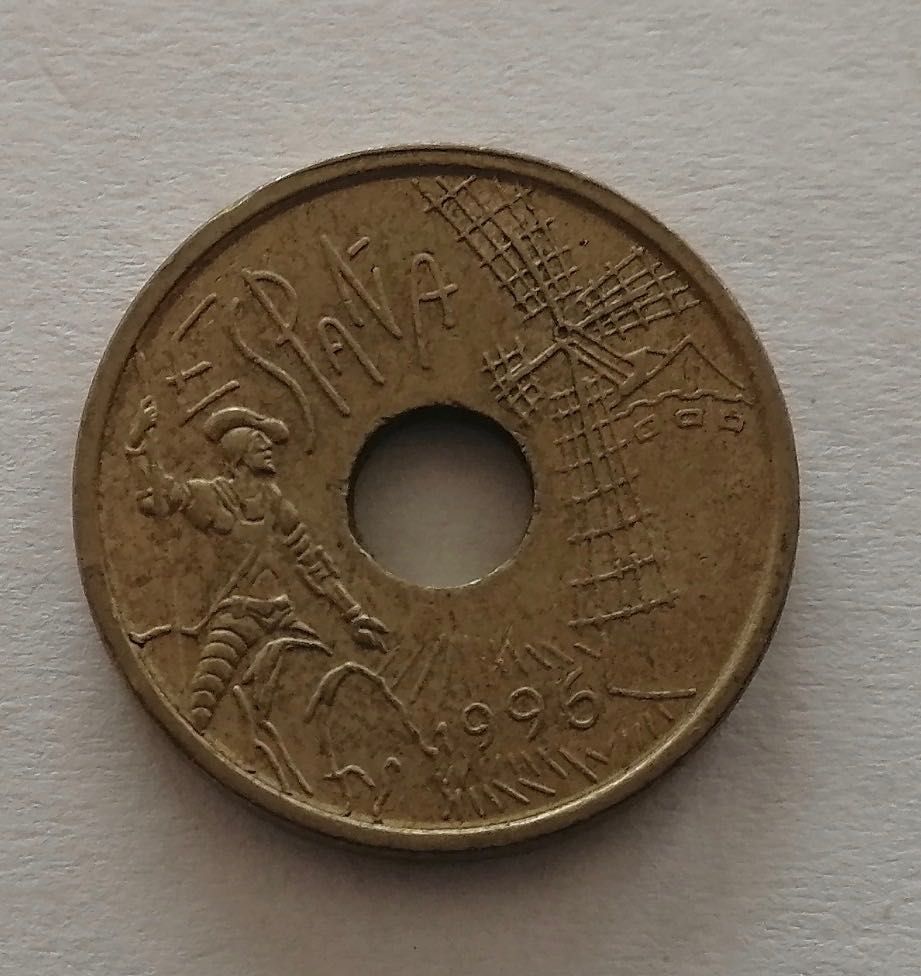 moeda de 25 pesetas 1996
