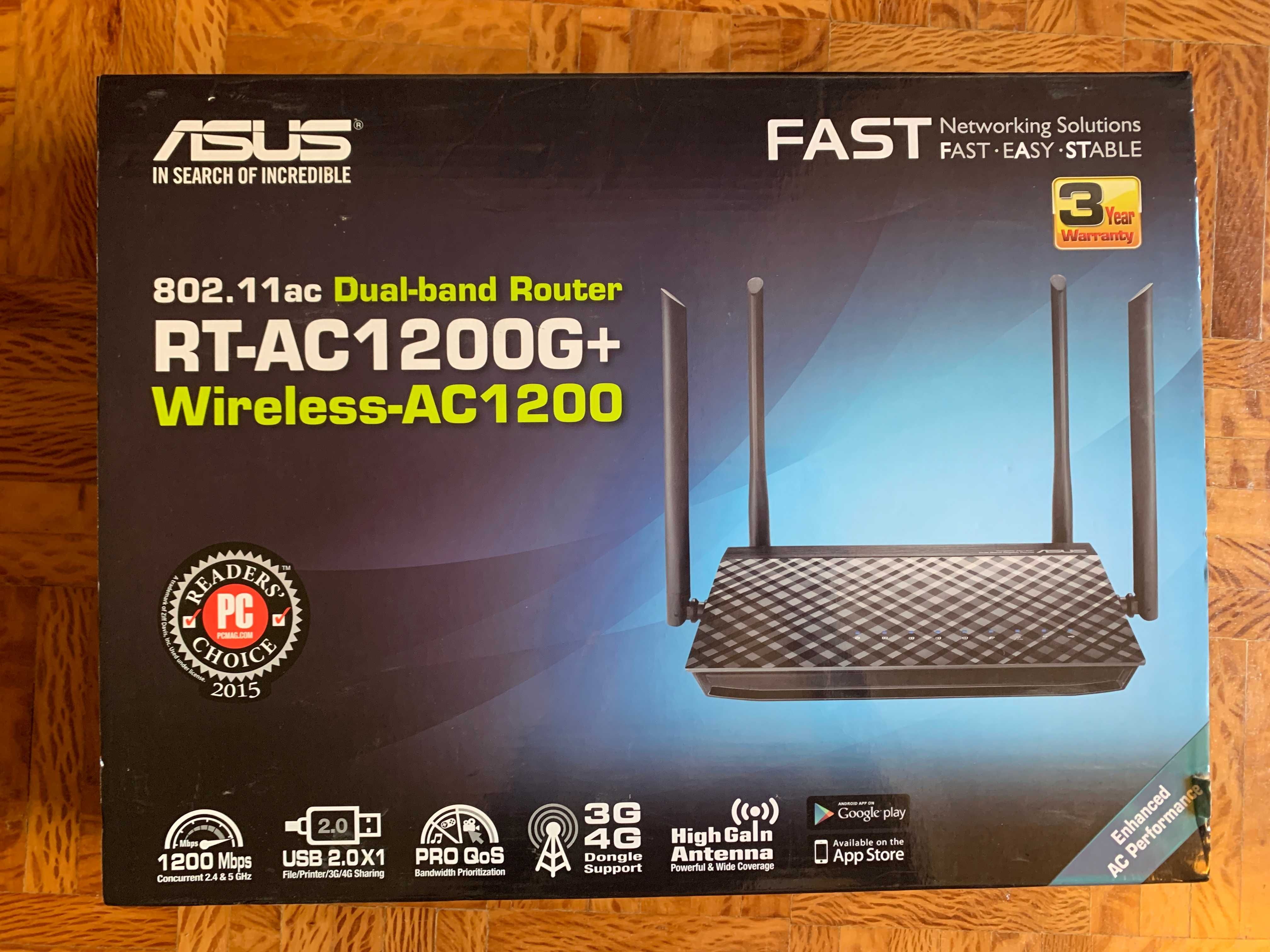 Router / AP WiFi ASUS RT AC1200G+ b/g/n/ac como novo