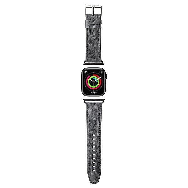 Pasek Karl Lagerfeld Saffiano Monogram na Apple Watch 38/40/41mm - sre