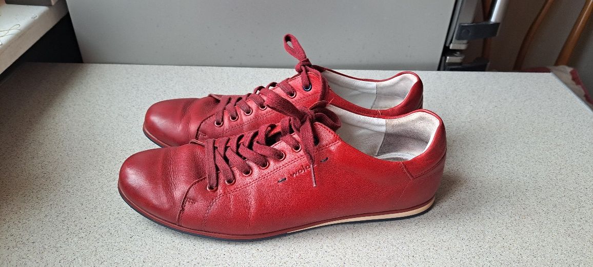 Skórzane czerwone buty Wojas r. 44 - skóra naturalna